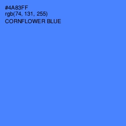 #4A83FF - Cornflower Blue Color Image