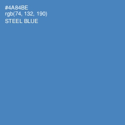 #4A84BE - Steel Blue Color Image