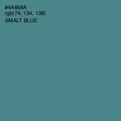 #4A868A - Smalt Blue Color Image