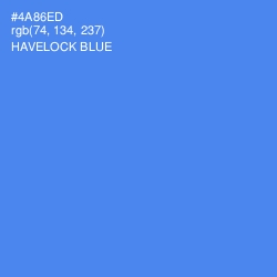 #4A86ED - Havelock Blue Color Image
