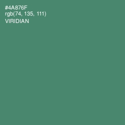 #4A876F - Viridian Color Image