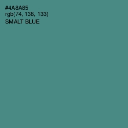 #4A8A85 - Smalt Blue Color Image