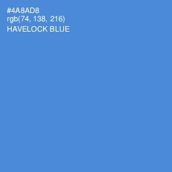 #4A8AD8 - Havelock Blue Color Image