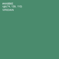 #4A8B6E - Viridian Color Image