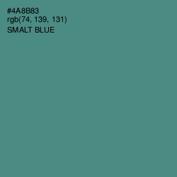 #4A8B83 - Smalt Blue Color Image