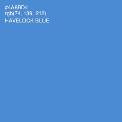#4A8BD4 - Havelock Blue Color Image