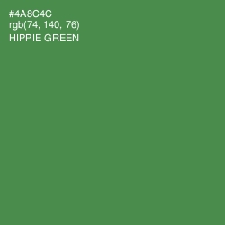 #4A8C4C - Hippie Green Color Image