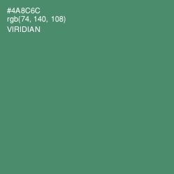 #4A8C6C - Viridian Color Image