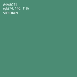 #4A8C74 - Viridian Color Image
