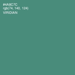 #4A8C7C - Viridian Color Image