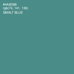 #4A8D88 - Smalt Blue Color Image