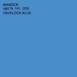 #4A8DCB - Havelock Blue Color Image