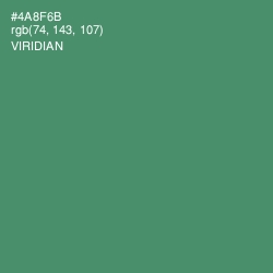 #4A8F6B - Viridian Color Image