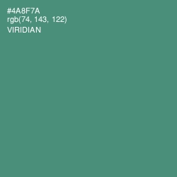 #4A8F7A - Viridian Color Image