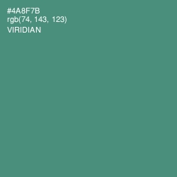 #4A8F7B - Viridian Color Image