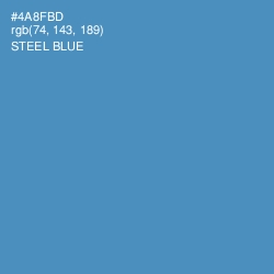 #4A8FBD - Steel Blue Color Image