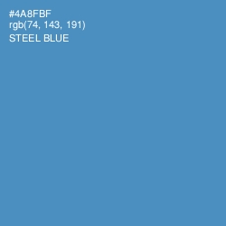 #4A8FBF - Steel Blue Color Image