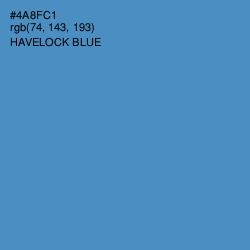 #4A8FC1 - Havelock Blue Color Image