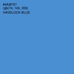 #4A8FD1 - Havelock Blue Color Image