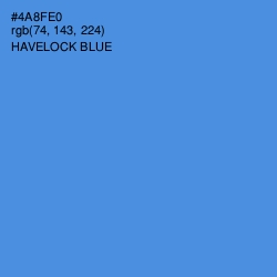 #4A8FE0 - Havelock Blue Color Image