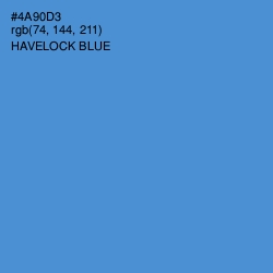 #4A90D3 - Havelock Blue Color Image