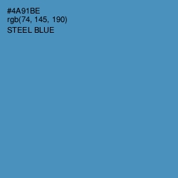 #4A91BE - Steel Blue Color Image