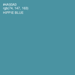 #4A93A3 - Hippie Blue Color Image
