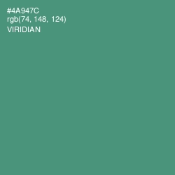#4A947C - Viridian Color Image