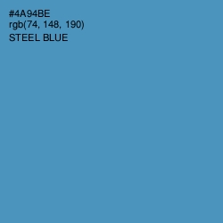 #4A94BE - Steel Blue Color Image