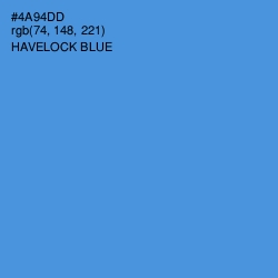 #4A94DD - Havelock Blue Color Image