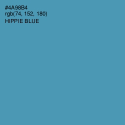 #4A98B4 - Hippie Blue Color Image