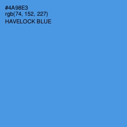 #4A98E3 - Havelock Blue Color Image