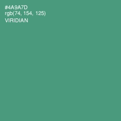 #4A9A7D - Viridian Color Image