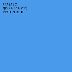 #4A9AEC - Picton Blue Color Image