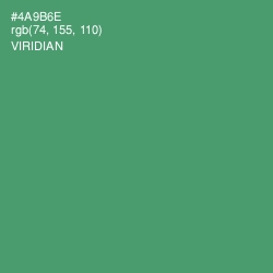 #4A9B6E - Viridian Color Image