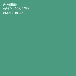 #4A9B80 - Smalt Blue Color Image