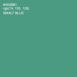 #4A9B81 - Smalt Blue Color Image