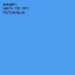 #4A9BF1 - Picton Blue Color Image