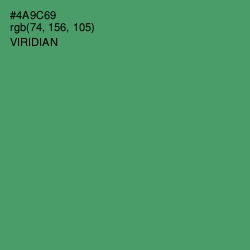 #4A9C69 - Viridian Color Image