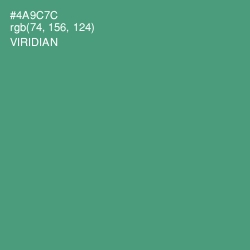 #4A9C7C - Viridian Color Image