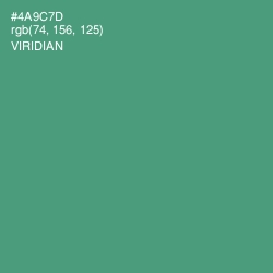 #4A9C7D - Viridian Color Image