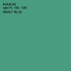 #4A9C80 - Smalt Blue Color Image