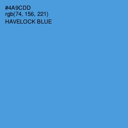#4A9CDD - Havelock Blue Color Image