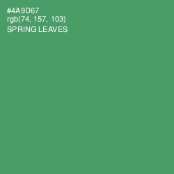 #4A9D67 - Spring Leaves Color Image