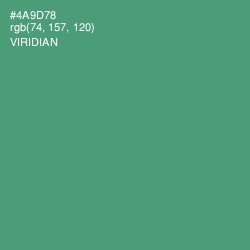 #4A9D78 - Viridian Color Image