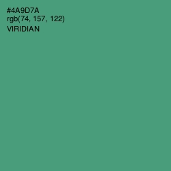 #4A9D7A - Viridian Color Image
