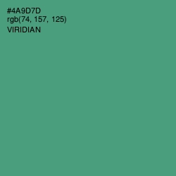#4A9D7D - Viridian Color Image