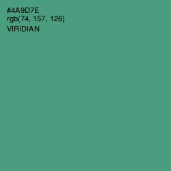 #4A9D7E - Viridian Color Image