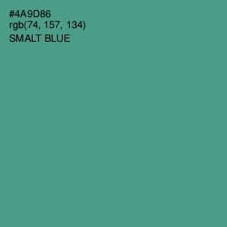 #4A9D86 - Smalt Blue Color Image
