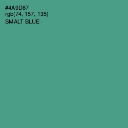 #4A9D87 - Smalt Blue Color Image